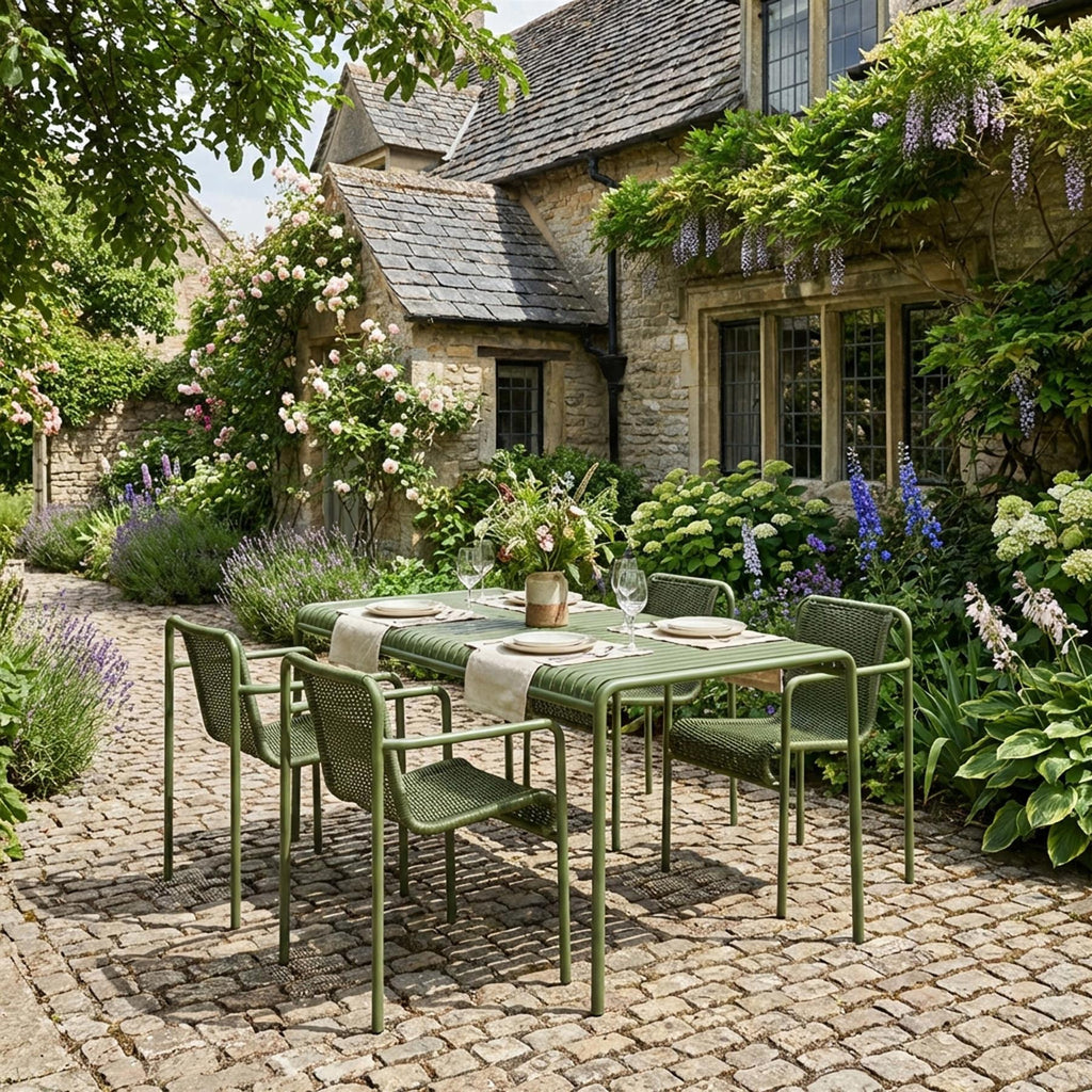 HAY Palissade Cord Garden Dining Set - Medium - Curated by Holloways of Ludlow