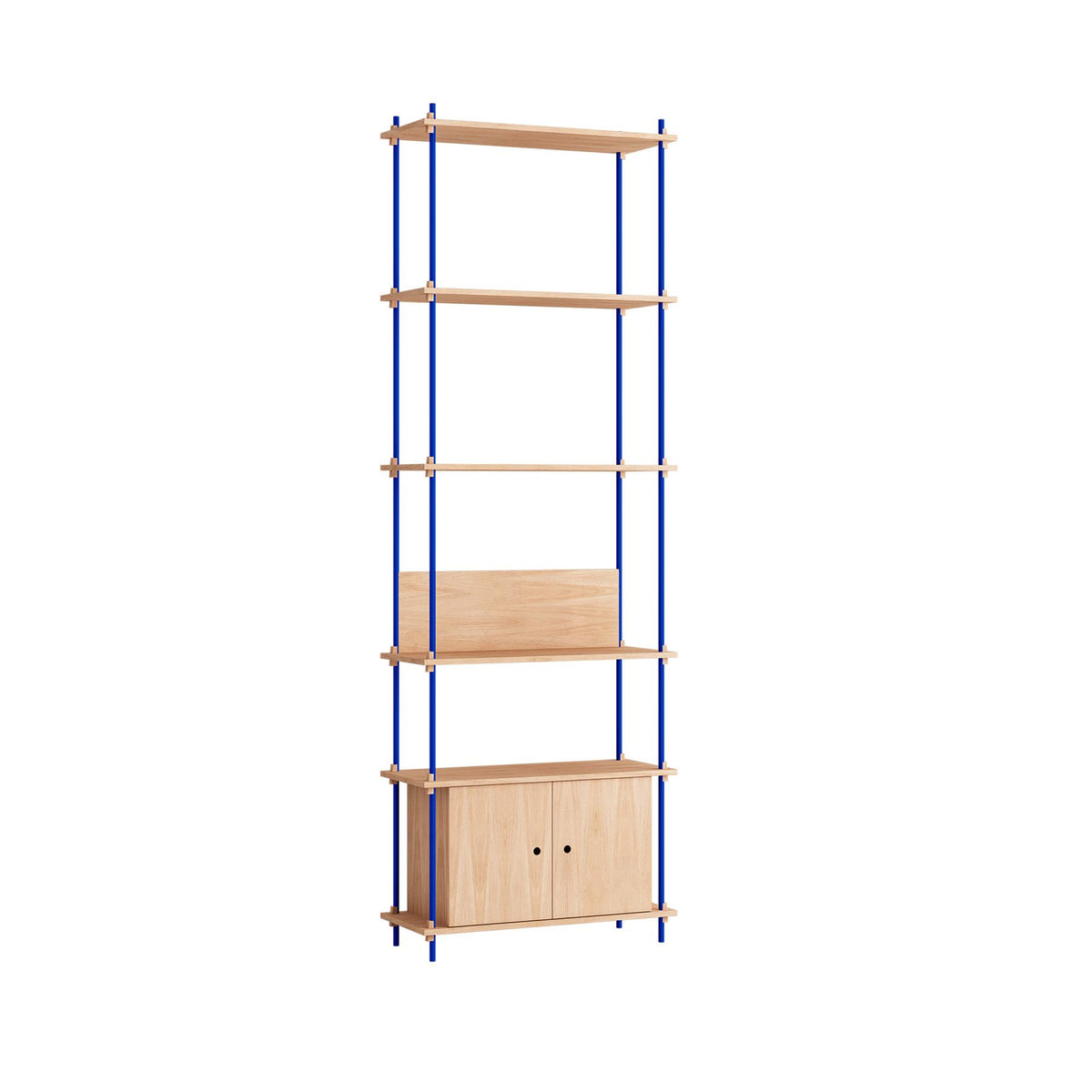 MOEBE Single Shelving System with Cabinet and L Shelf