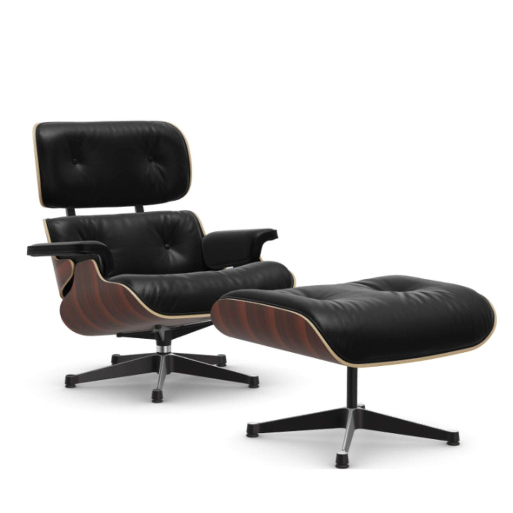 Vitra Eames Contemporary Lounge Chair and Footstool in Santos Palisander