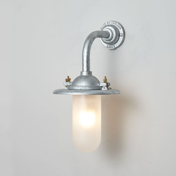 Ex-Display Davey Wing-nut' Well Glass Light - Galvanised, Right Angle, Frosted