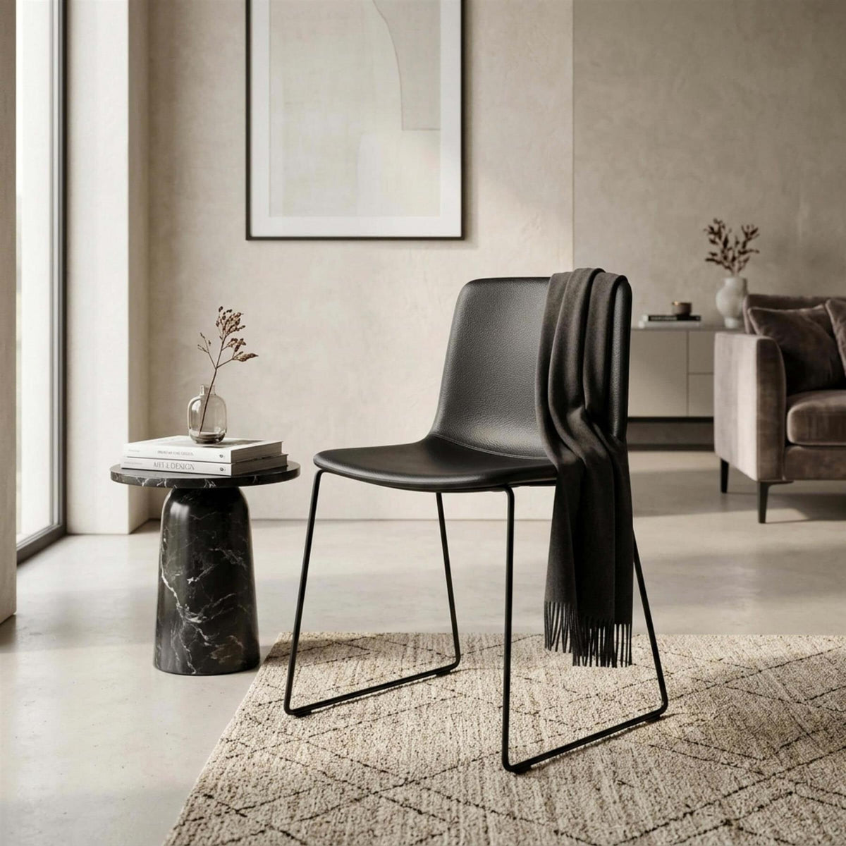 Fredericia Pato Sledge Chair, Fully Upholstered