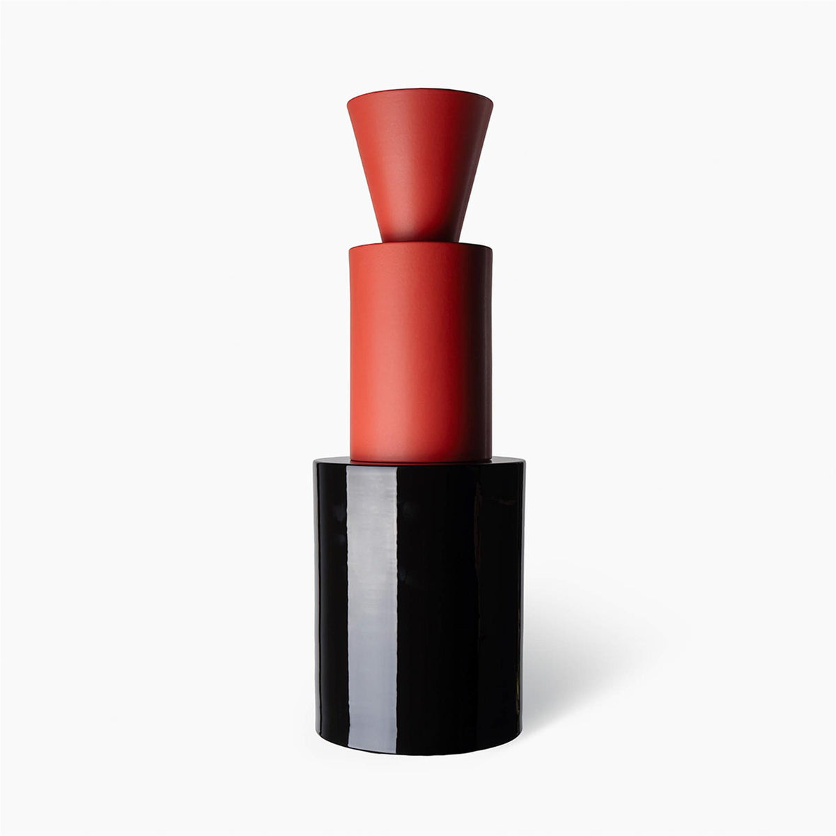 Bitossi Nathalie Du Pasquier - Nero, Rosso Lucido Sculpture