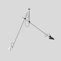 Outlet VV Cinquanta Suspension - Black Structure - White and Black Reflectors