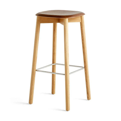 Outlet HAY Soft Edge 32 Stool - Breakfast Bar Stool 65cm, Lacquered oak Smoked Top