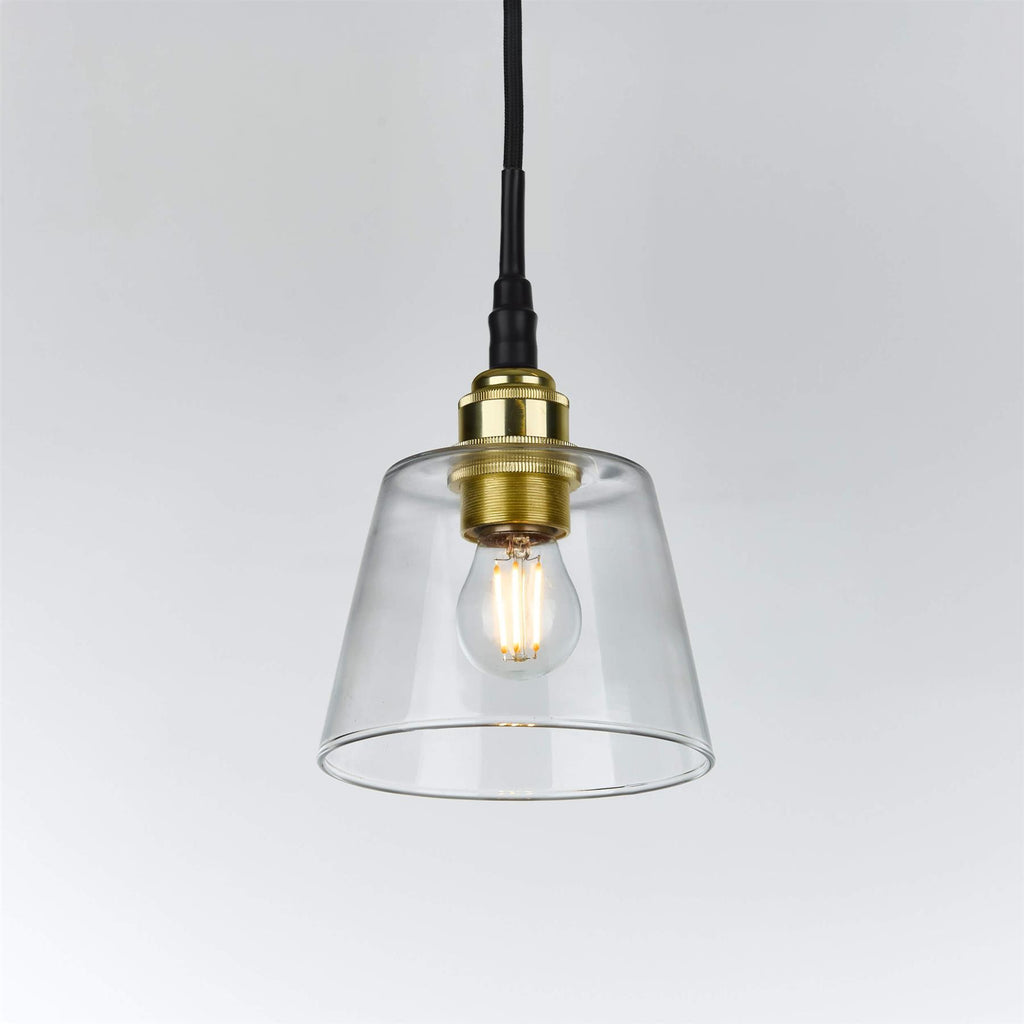 Old School Electric Tapered Blown Pendant Light : Bathroom Version