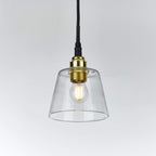 Old School Electric Tapered Blown Pendant Light : Bathroom Version