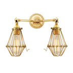 Mullan Lighting Rigo Double Cage Vintage Wall Light