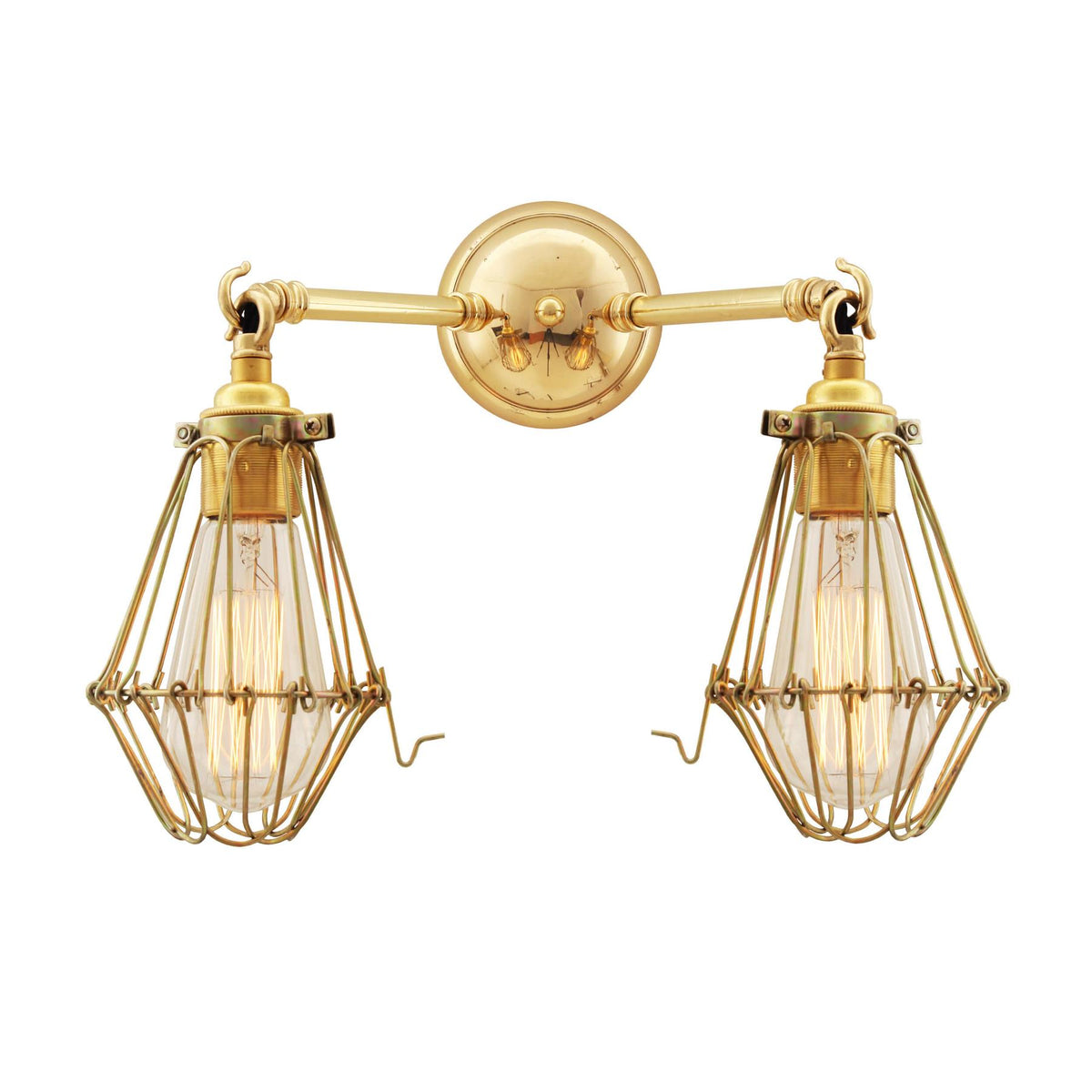 Mullan Lighting Rigo Double Cage Vintage Wall Light