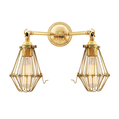 Mullan Lighting Rigo Double Cage Vintage Wall Light