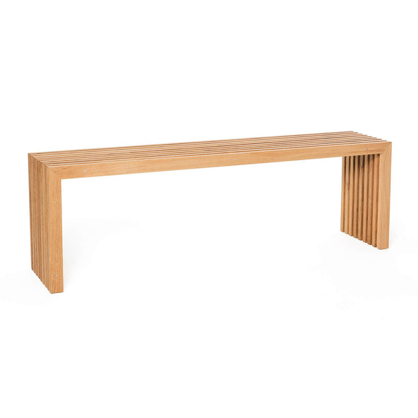 Outlet Raumgestalt bench from oak slats - 180cm, oiled oak