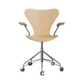 Fritz Hansen Series 7 Wooden Swivel Armchair