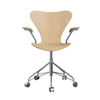 Fritz Hansen Series 7 Wooden Swivel Armchair
