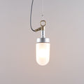 Davey Well Glass Pendant Light, Galvanised