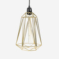 Outlet Diamond cage pendant light - Large 5 - Gold