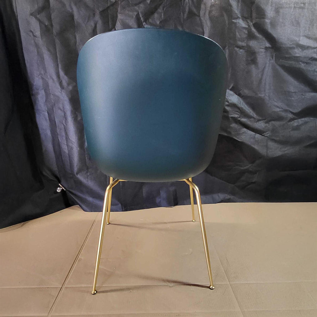 Ex-Display GUBI Beetle Dining Chair - Conic Base - Brass Base, Dark Green **STORE COLLECTION ONLY**