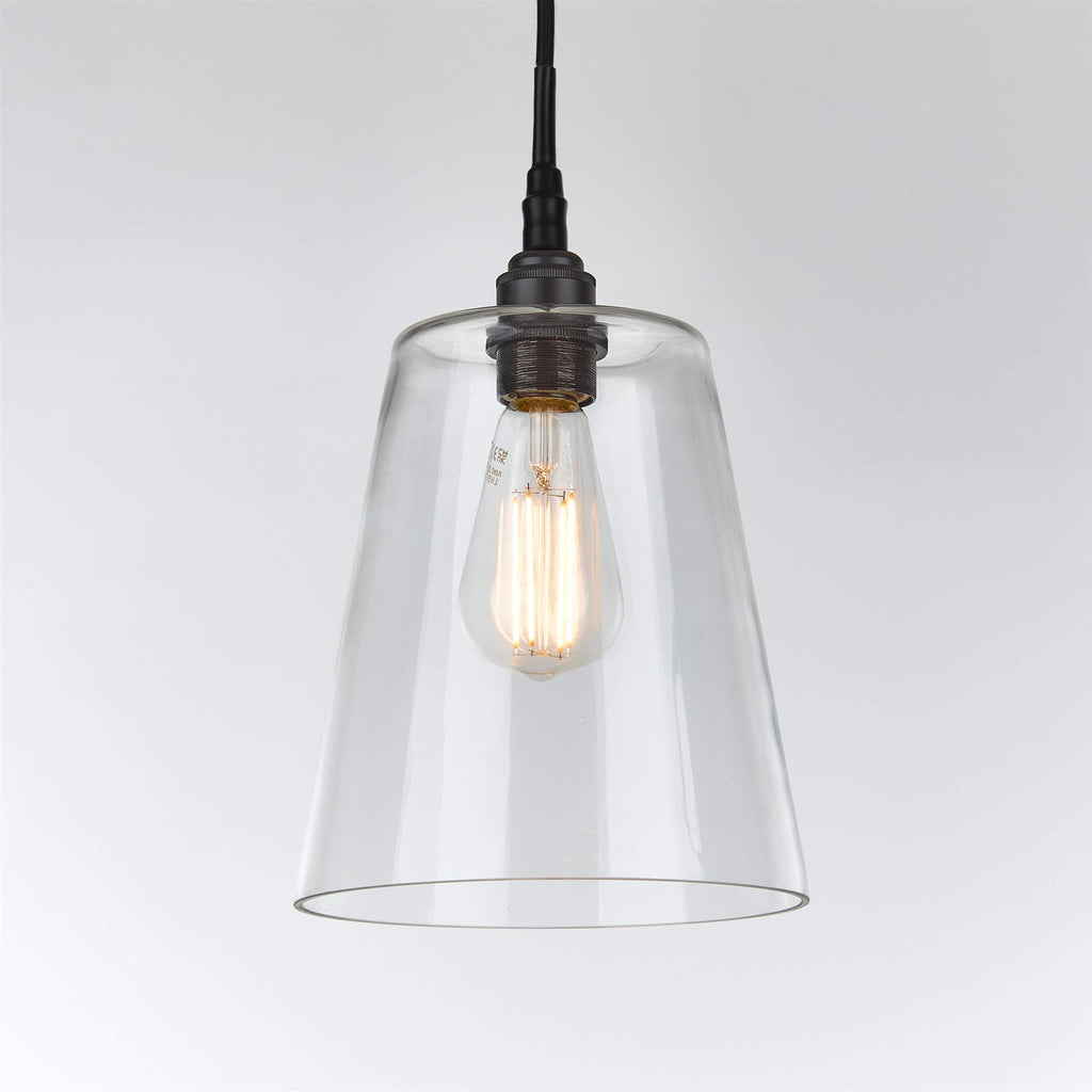 Old School Electric Tapered Blown Pendant Light : Bathroom Version