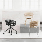 Design House Stockholm Wick Chair with 4 Star Swivel Wheel Base
