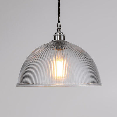 Old School Electric Prismatic Dome Pendant Light