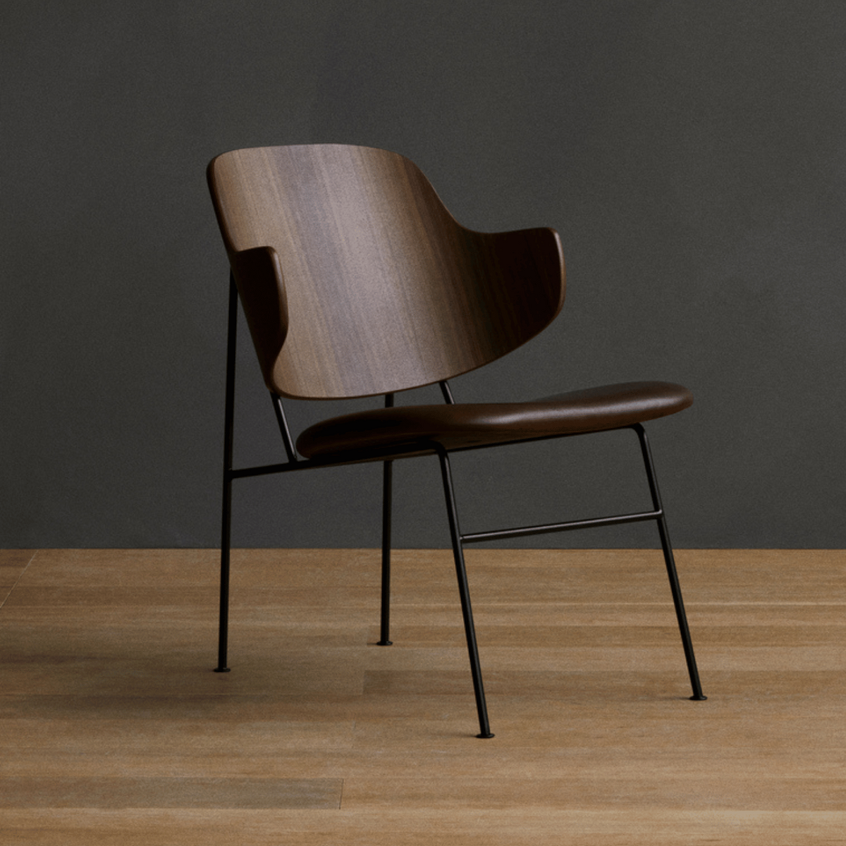Audo Copenhagen The Penguin Lounge Chair with Upholstered Seat