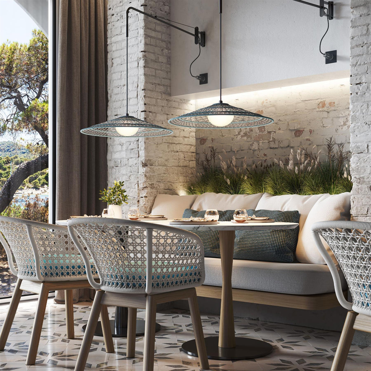 Bover Nans 55 A/98 Outdoor Adjustable Wall Light