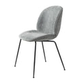 Outlet Gubi Beetle fully upholstered chair - Dedar belsuede (012) with black legs