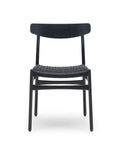 Outlet Carl Hansen & Son CH23 Dining Chair - Oak - Black Stain, Black Paper Cord