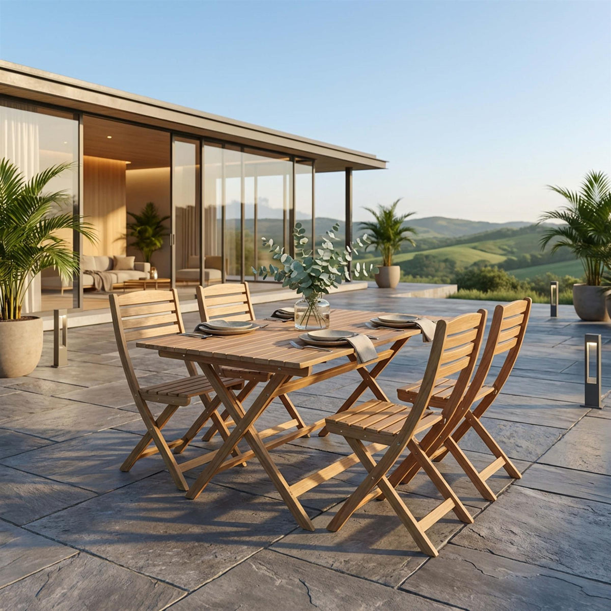 Fritz Hansen Selandia Garden Dining Set - Medium - Curated by Holloways of Ludlow