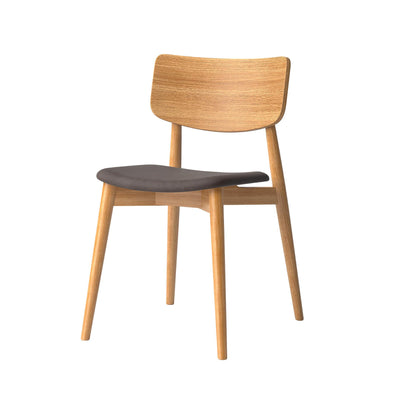 Outlet Bruunmunch Chiara Dining Chair - Davos Umbra Leather