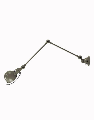 B-Stock Jielde Signal Two Arm Adjustable Wall Light - Khaki, Gloss, Plug, Switch And Cable