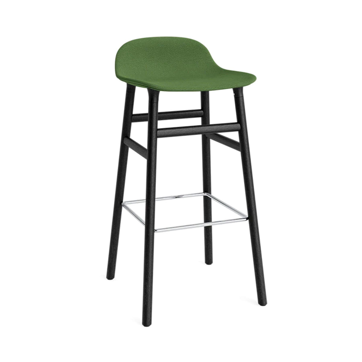 Normann Copenhagen Form Barstool, Upholstered with Wood Legs