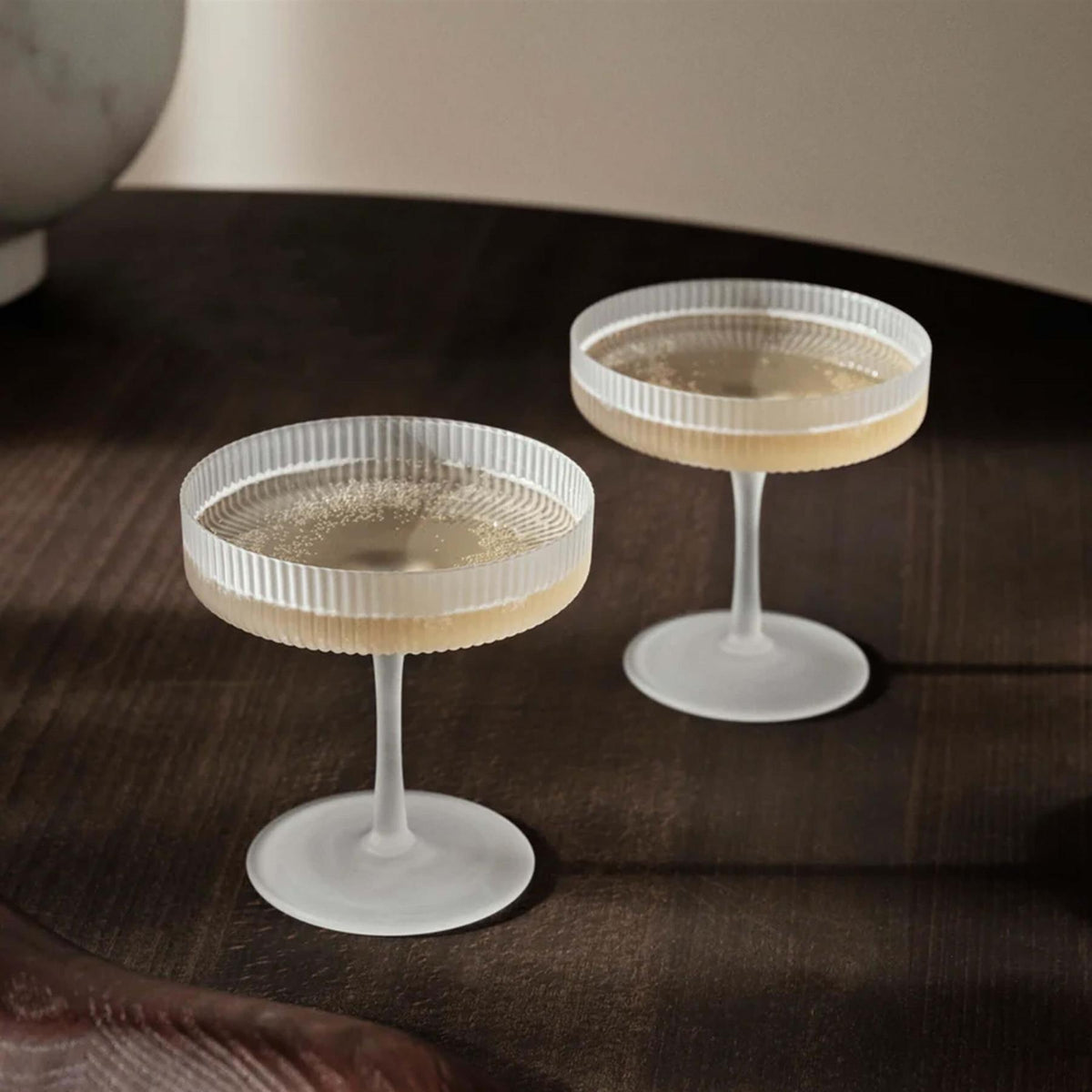 Ferm Living Ripple Champagne Saucers - Set of 2