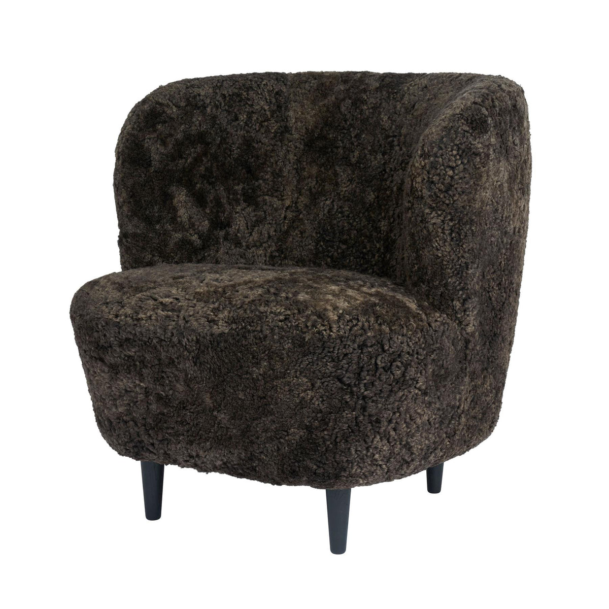 GUBI Stay Lounge Chair, Fully Upholstered in Sheepskin