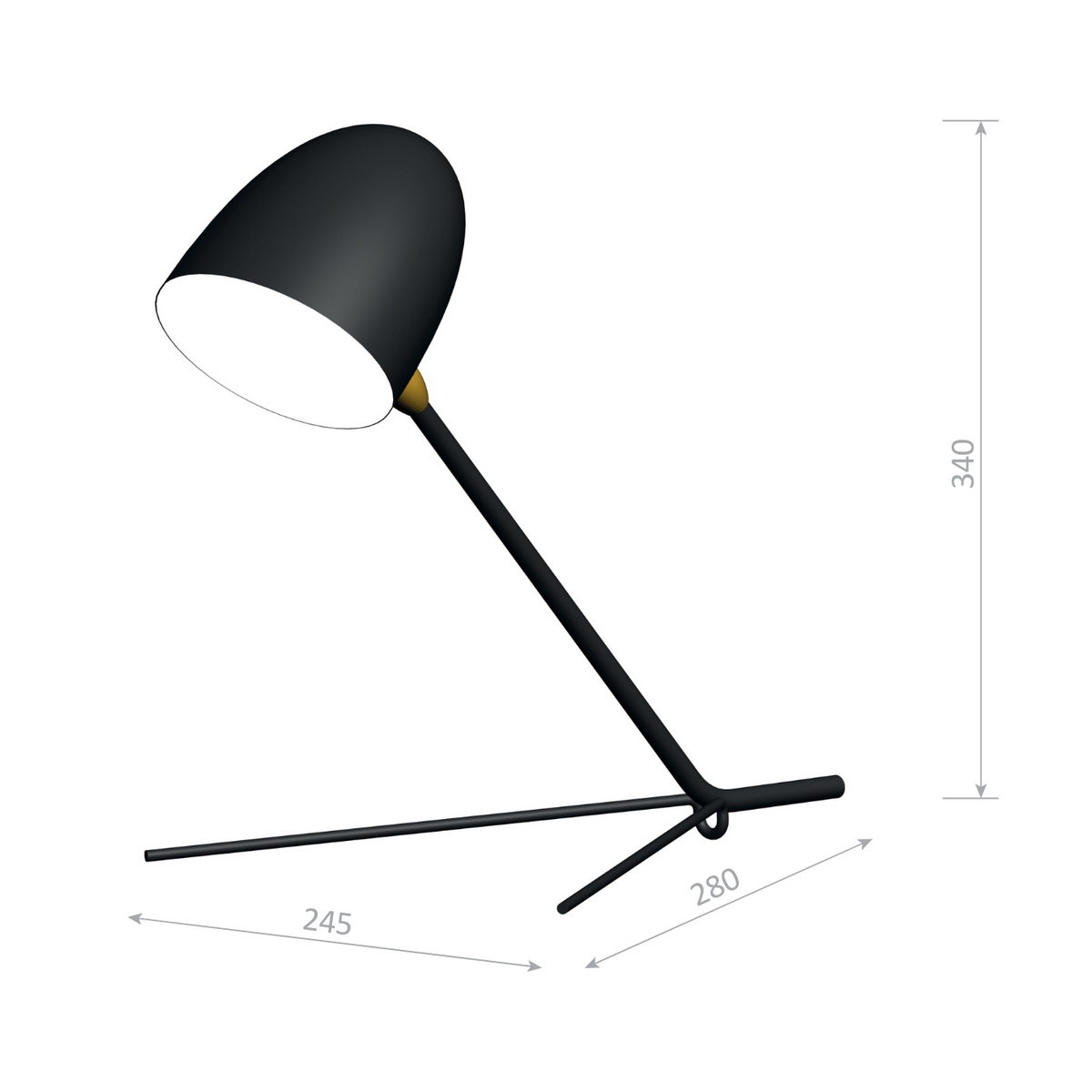 Serge Mouille Lampe Cocotte Table Lamp