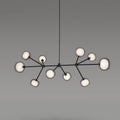 Outlet TOOY Nabila Chandelier - 552.10 - Black Chrome with Smoke Glass