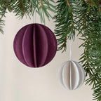 Lovi Wooden Christmas Baubles- Diameter : 6cm, Set of 4