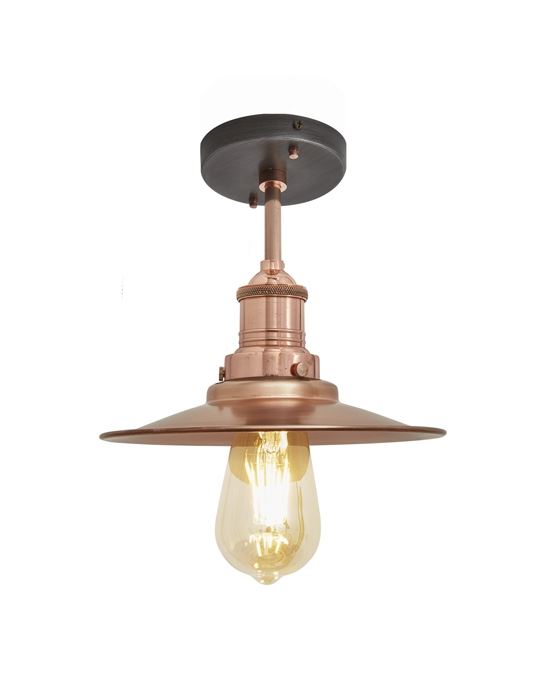 Industville Brooklyn Flush Ceiling Light - Flat Shade