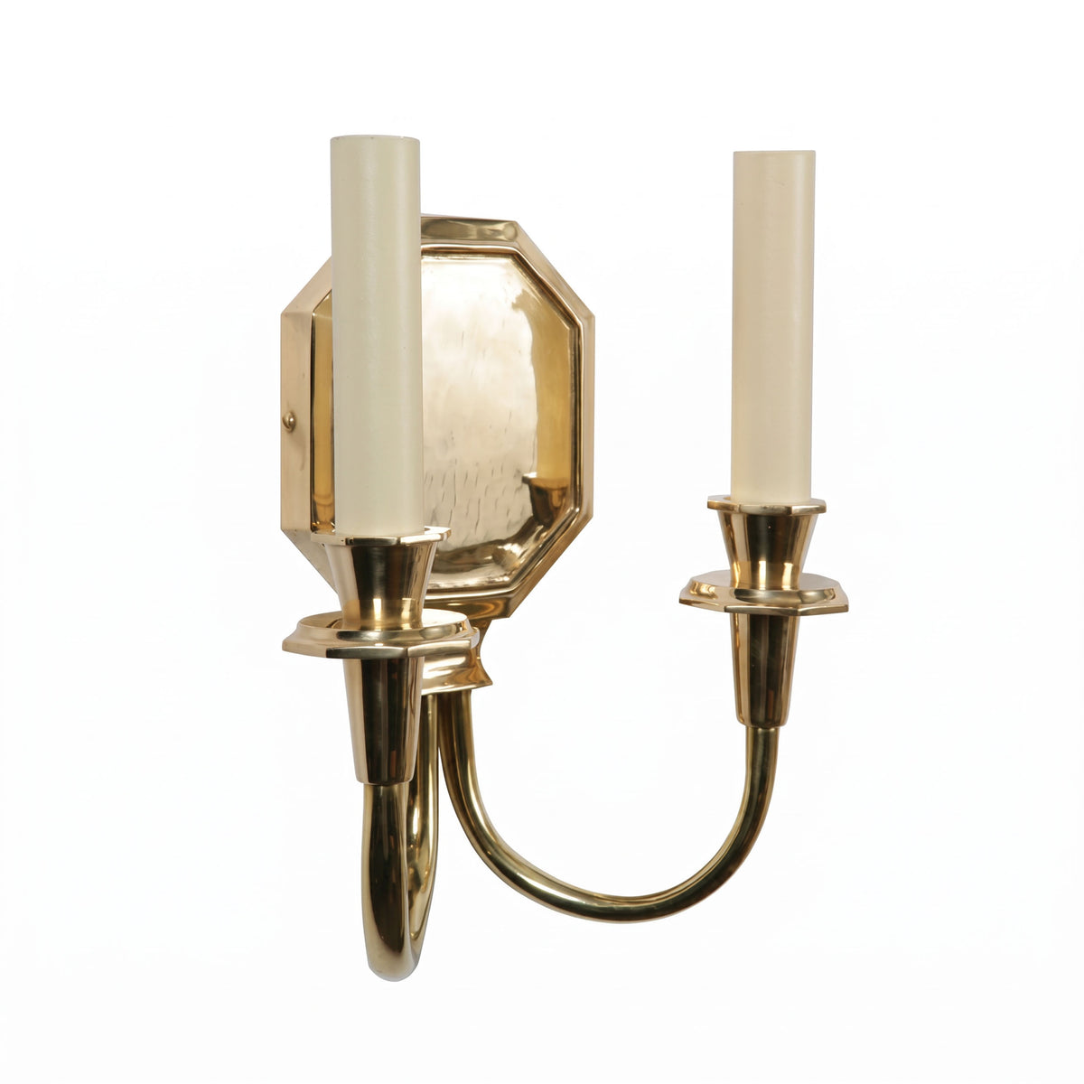 Outlet Diane twin wall sconce - Lacquered polished brass, IP20 (Interior use) - No shade
