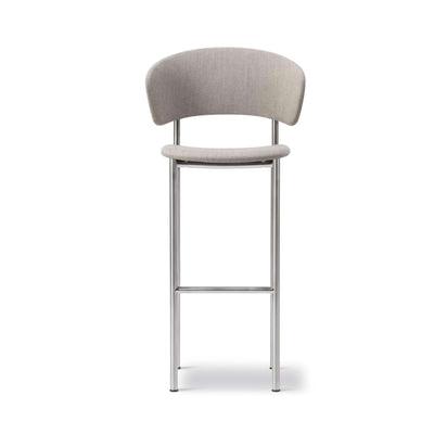 Fredericia Plan Arm Bar Stool with Metal Legs, Fully Upholstered