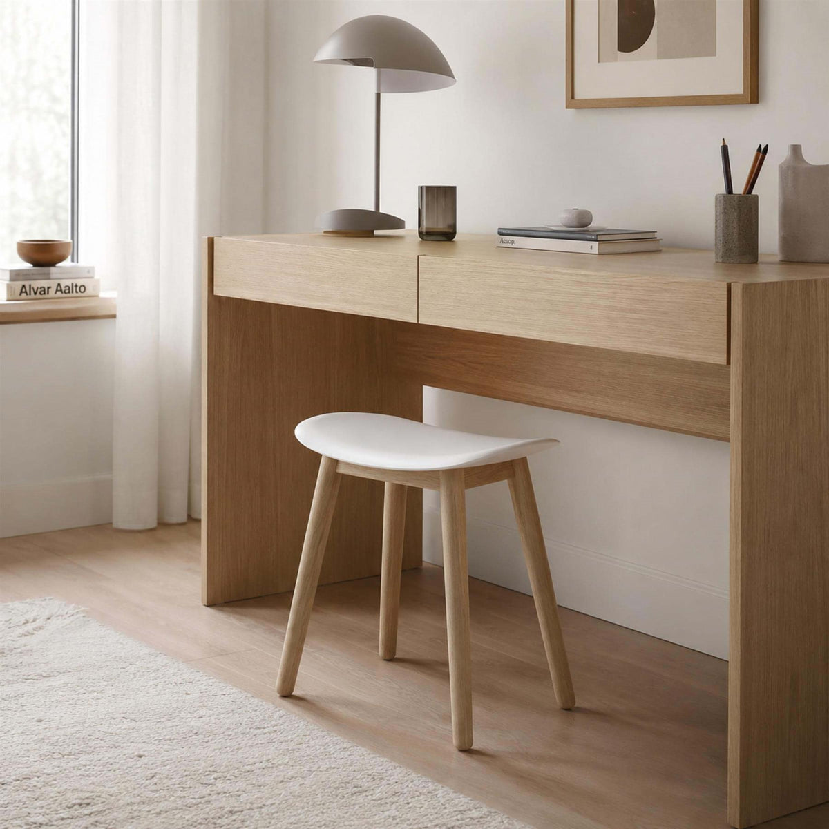 Muuto Fiber Stool with Wood Base