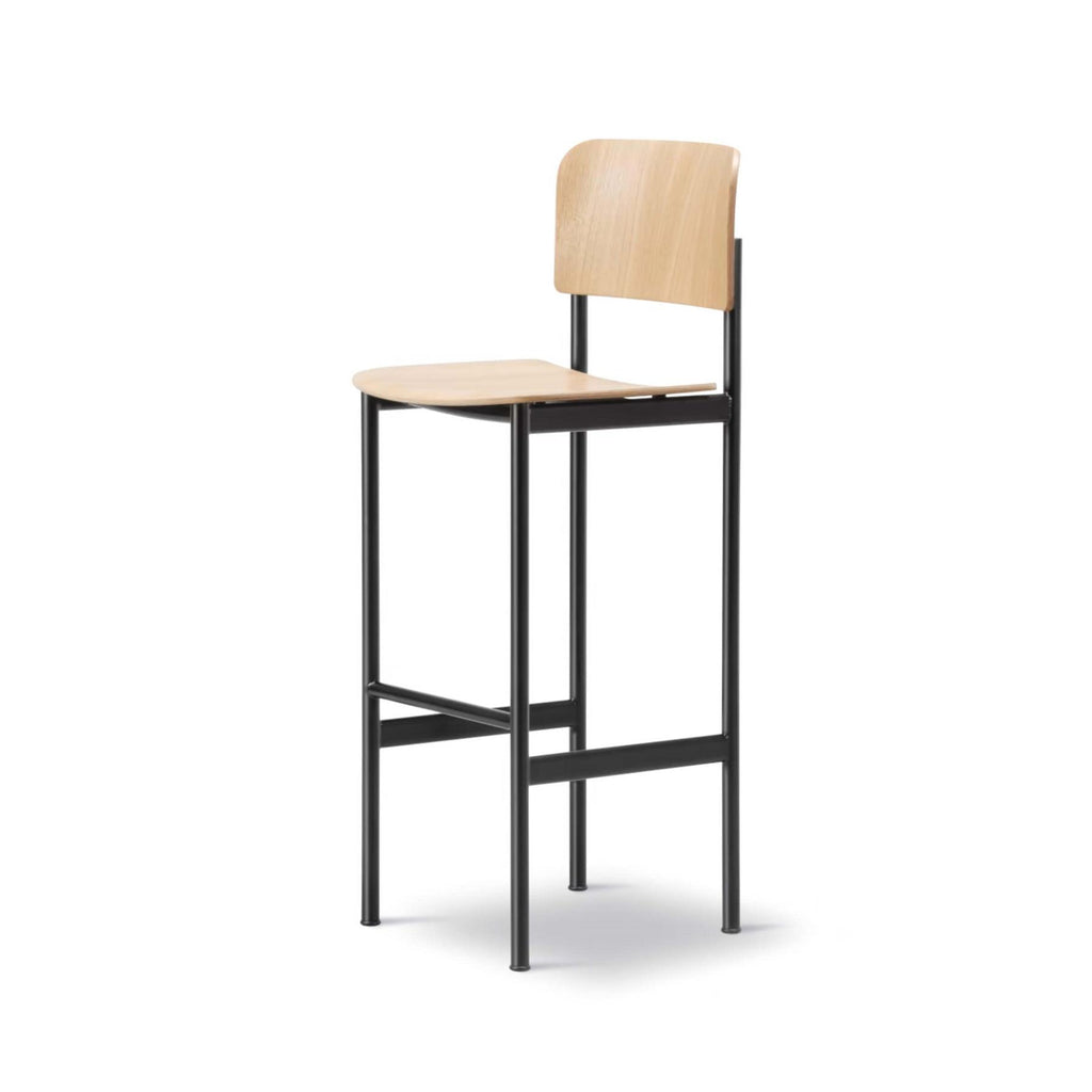 Fredericia Plan Bar Stool with Metal Legs