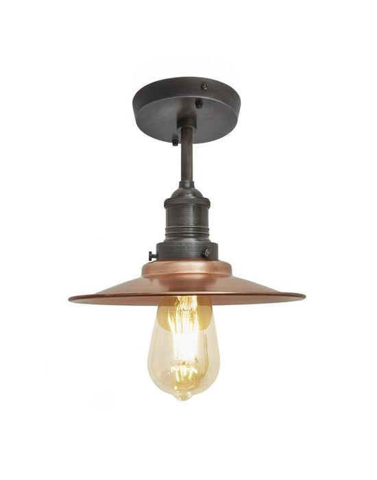 Industville Brooklyn Flush Ceiling Light - Flat Shade