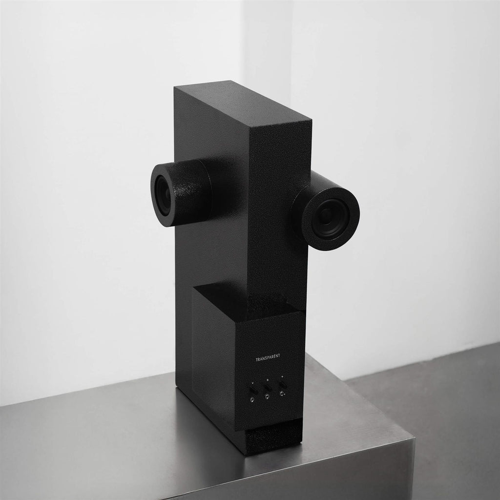 Transparent Brutalist Speaker