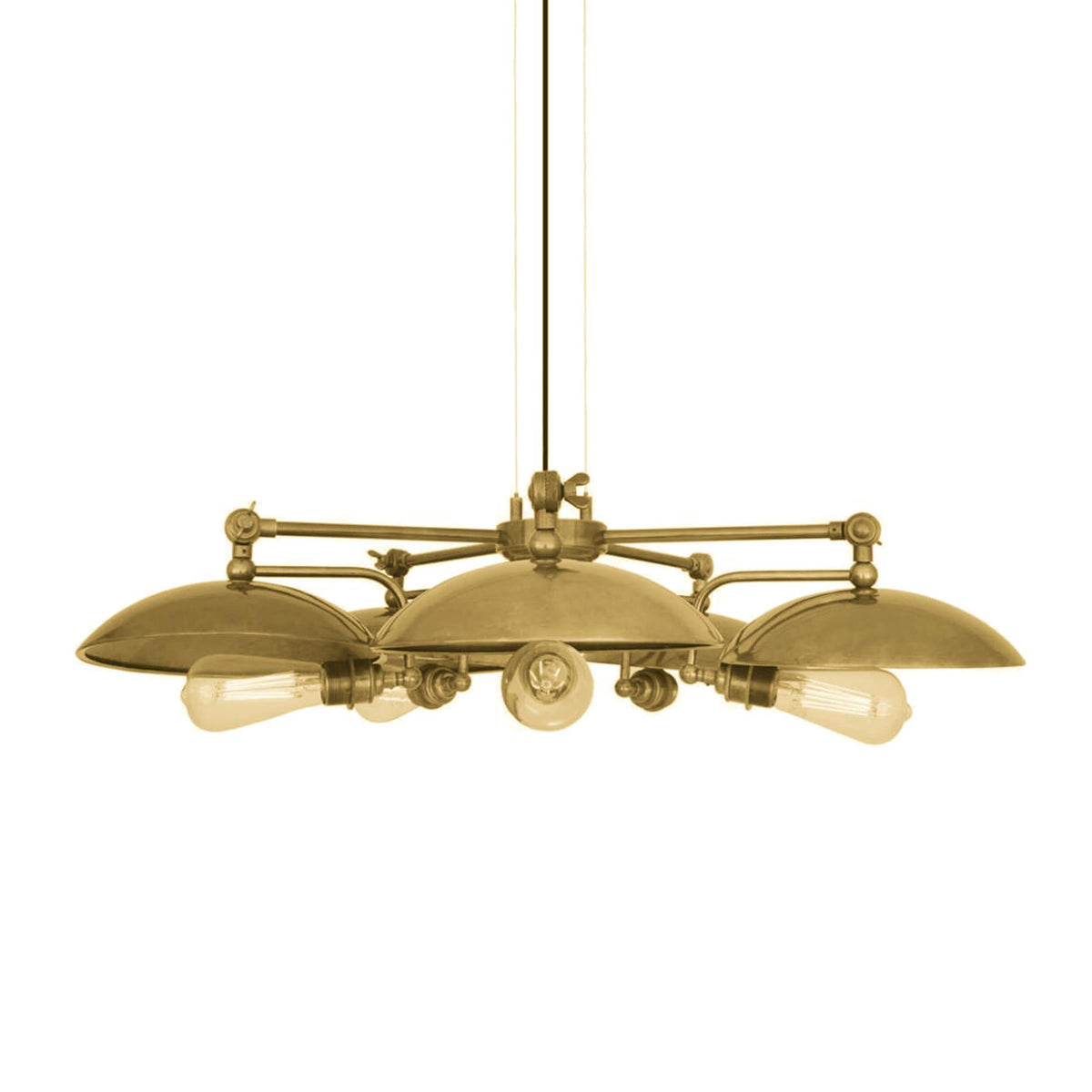 Mullan Lighting Chulainn B Five-Arm Industrial Dish Chandelier