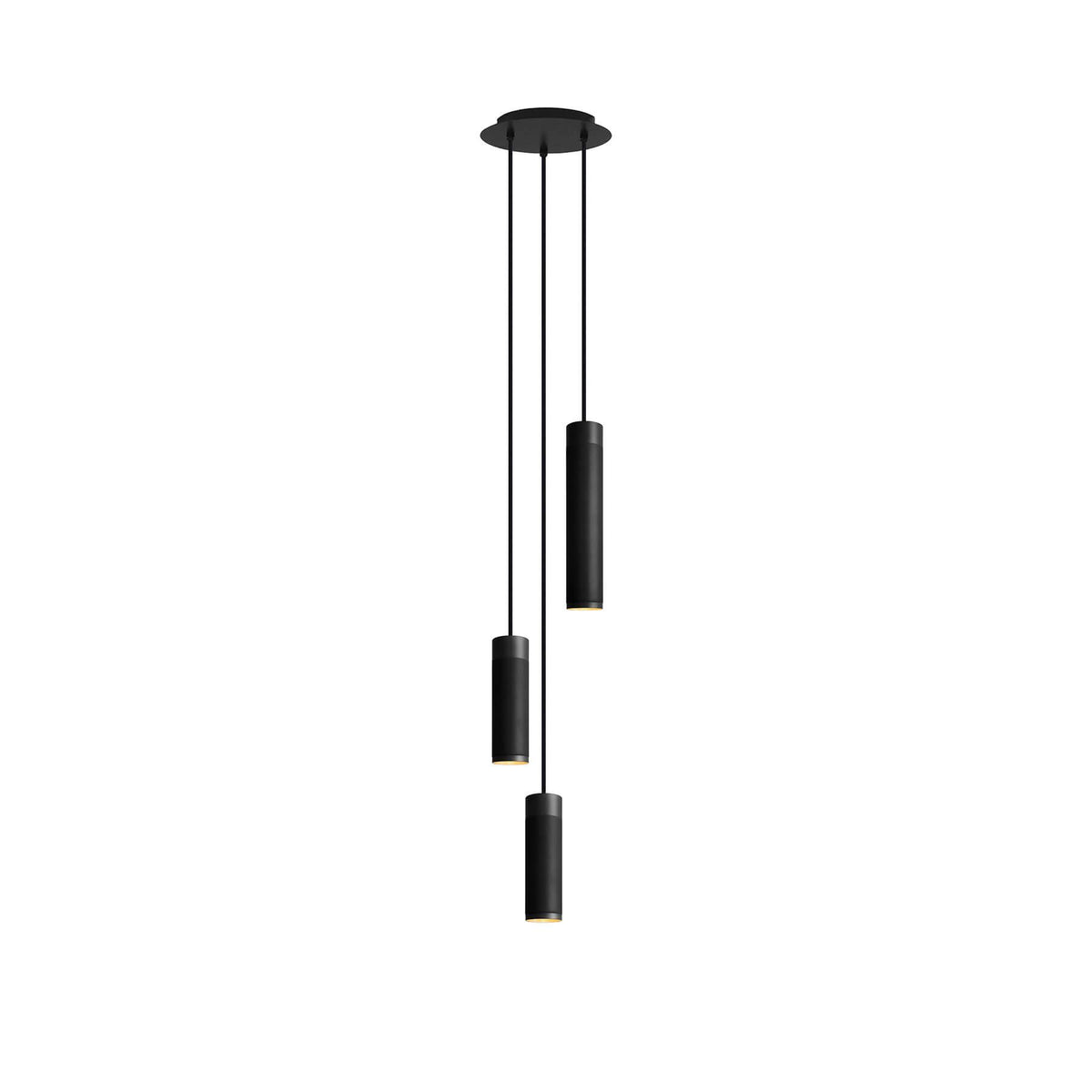 Outlet Thorup Copenhagen Pendant Cluster Light - 3 lights, black browned brass