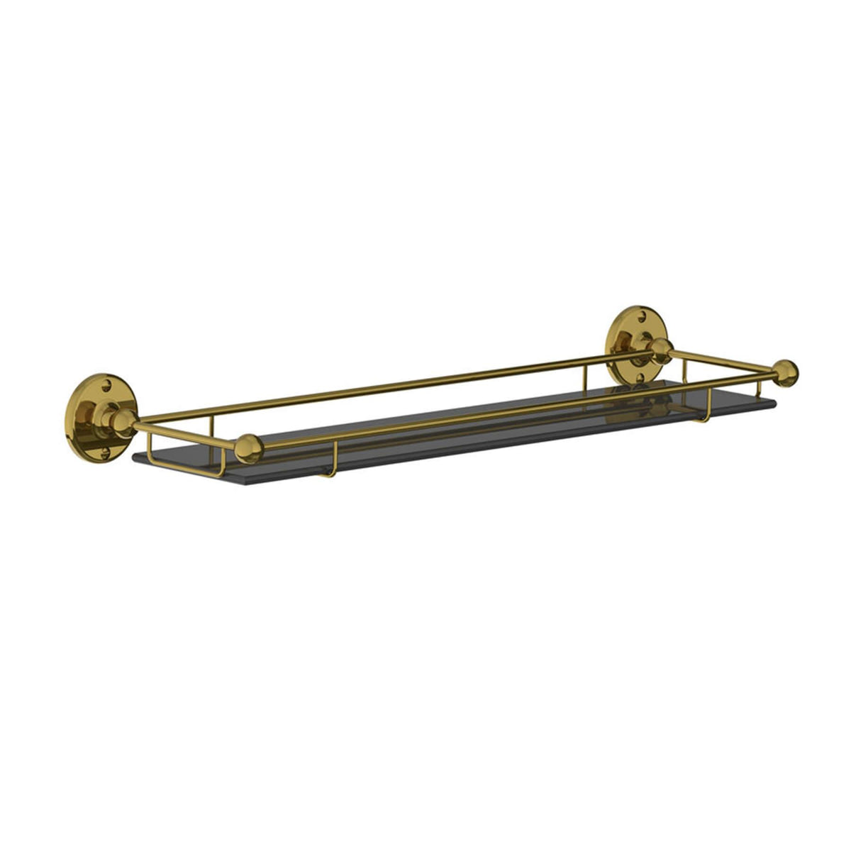 Lefroy Brooks Edwardian Glass Shelf with Rail LB4936