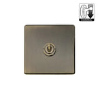 Soho Lighting Charterhouse Collection Antique Brass 1 Gang Dimming Toggle Switch