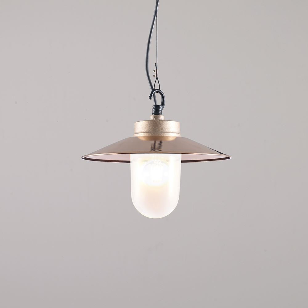 Davey Well Glass Pendant Light With visor