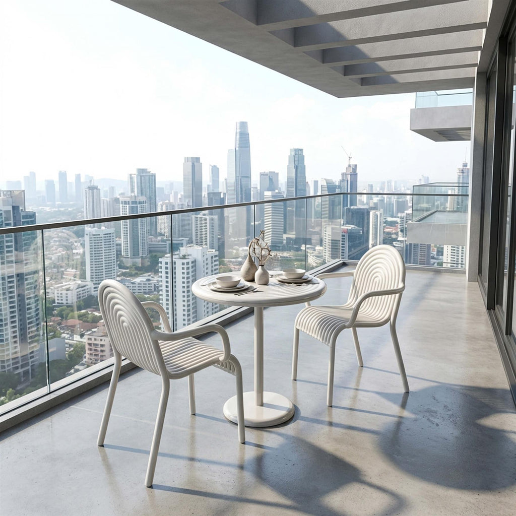 Tom Dixon Groove Balcony Furniture Set - Curated by Holloways of Ludlow