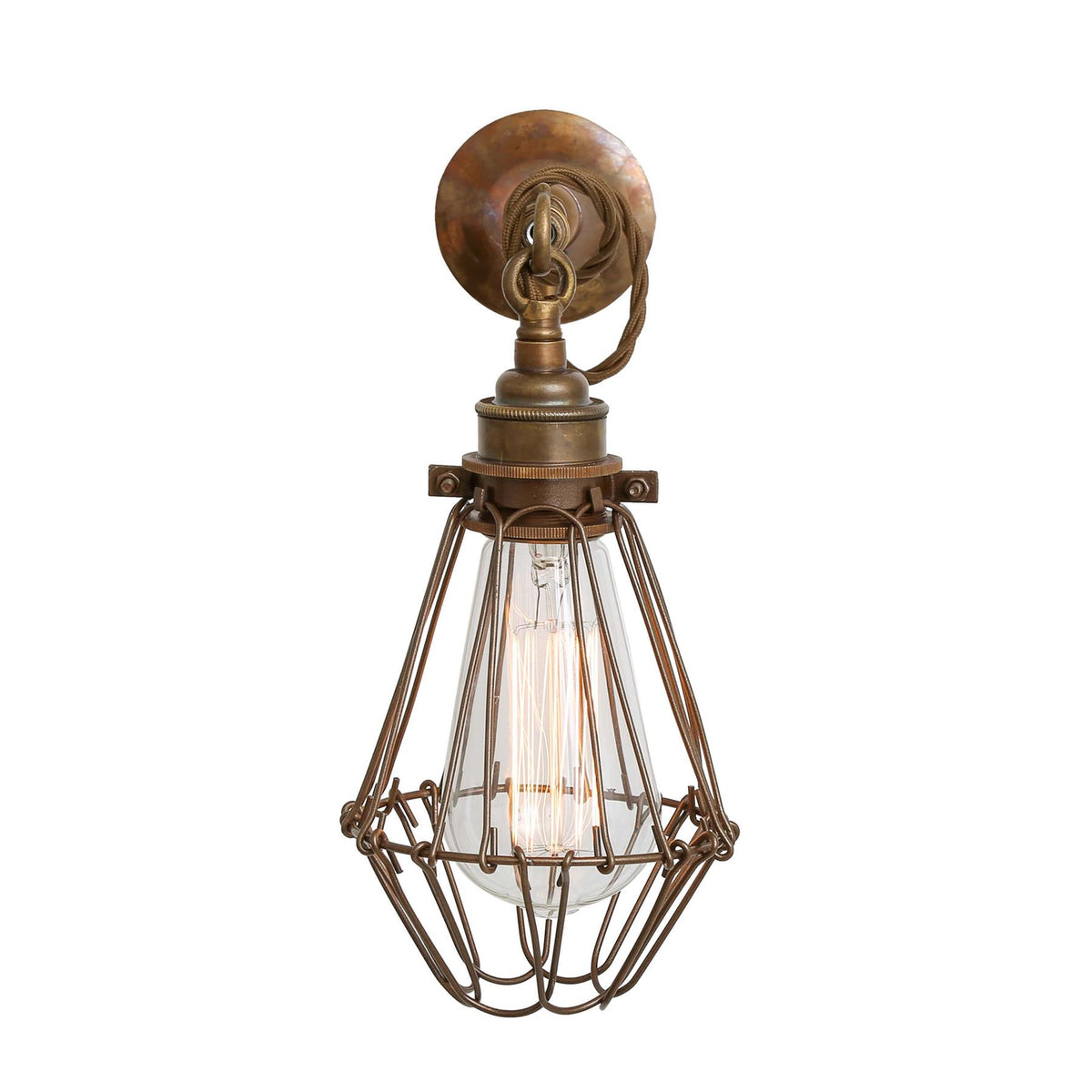 Mullan Lighting Edom Industrial Cage Wall Light