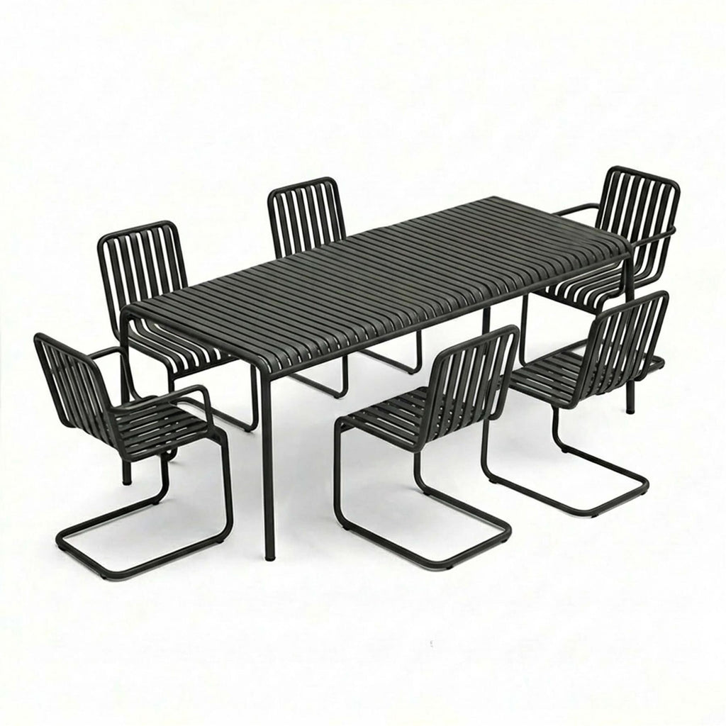 HAY Palissade Cantilever Garden Dining Set - Large - Curated by Holloways of Ludlow